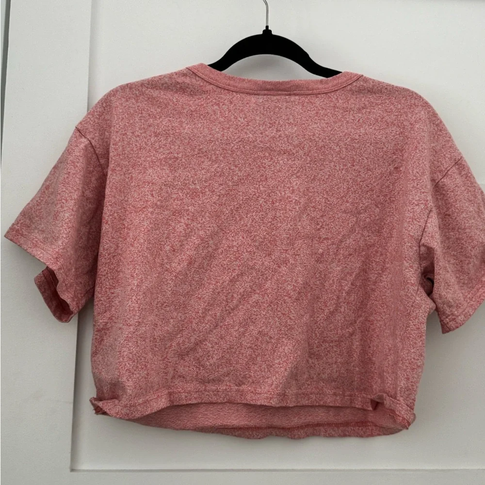 Champion Women's Pink Heather Crop Top - Picture 3 of 3